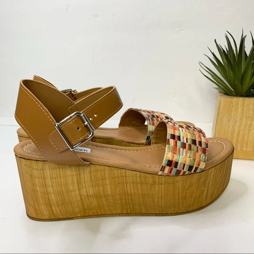 Steve Madden Women's Captivate Sandal - Cognac Multi size 9 - Picture 2 of 9